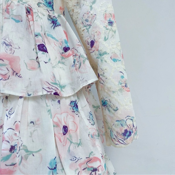 Designer-Style Lace Ruffle Maxi Dress - Picture 8 of 15